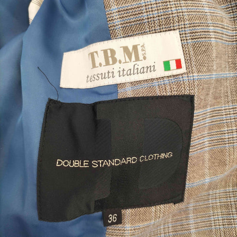 ダブルスタンダードクロージング DOUBLE STANDARD CLOTHING イタリア製 2Bシングル テーラードジャケット  エルボーパッチ レディース JPN:36